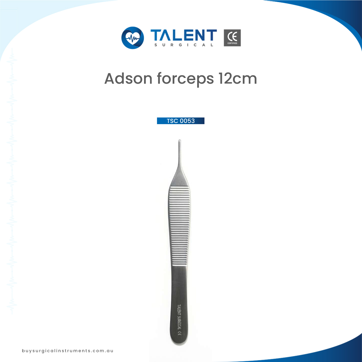 0053-1.jpg Adson Forceps 12cm - Image 1
