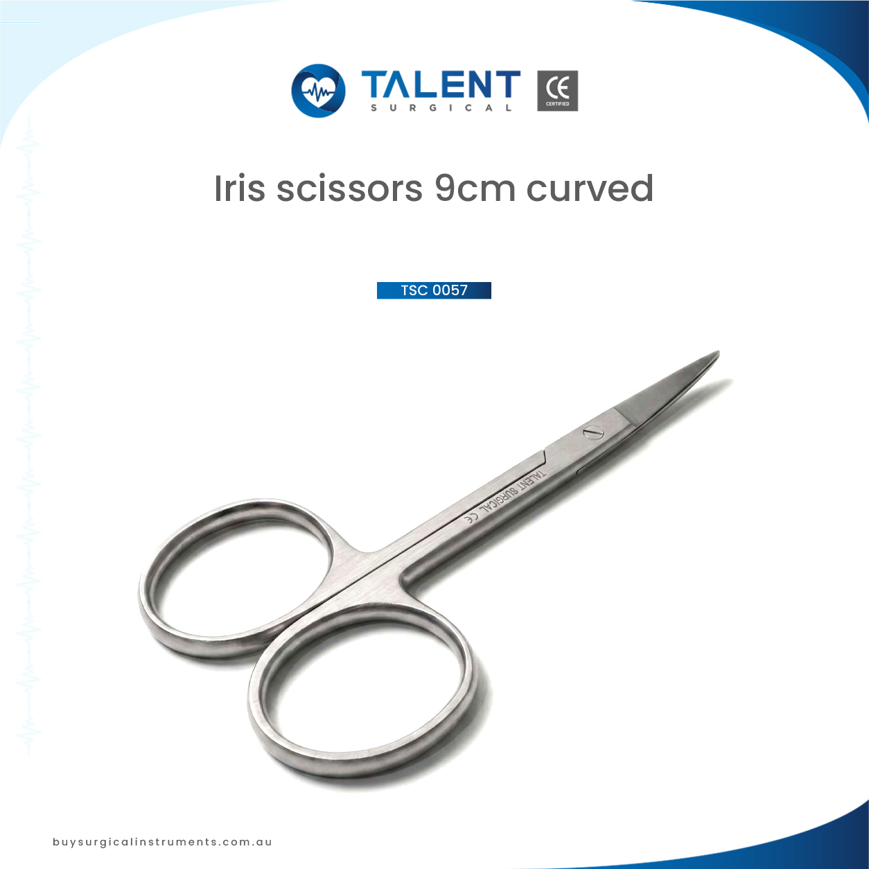 0057-1-1.jpg Iris Scissors cvd 9cm - Image 1