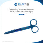 Operating Scissors Titanium Blue Colour 14cm STR - Image 2