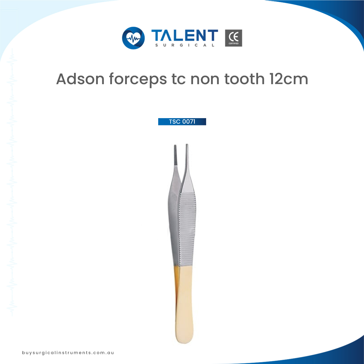 04.jpg Adson Forceps Tc Non Tooth 12cm - Image 1
